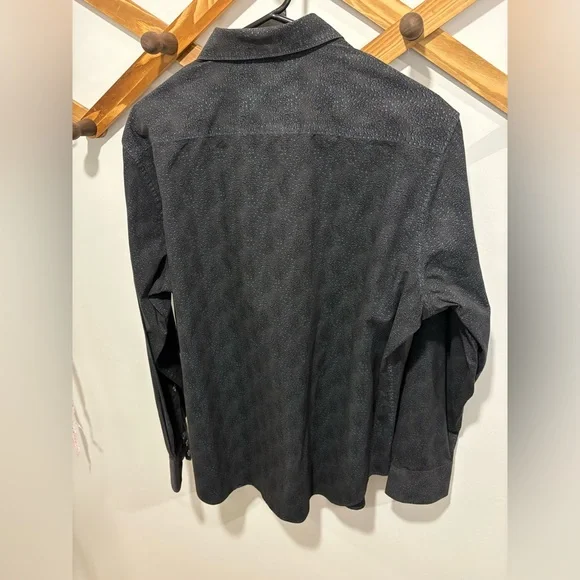 MENS ROBERT GRAHAM BLACK DRESS SHIRT - Picture 3 of 7